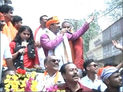 Manoj Tiwari campaigns for Nishikant Dubey in Godda