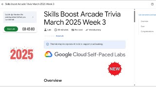 Skills Boost Arcade Trivia March 2025 Week 3 | Lab Solution | Google Cloud Arcade 2025 #quicklab