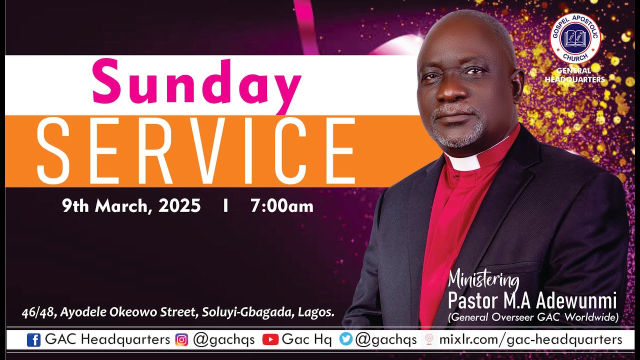 SUNDAY SERVICE | TOPIC: We Know For Sure, That  We Are Children Of God | 9th March, 2025.