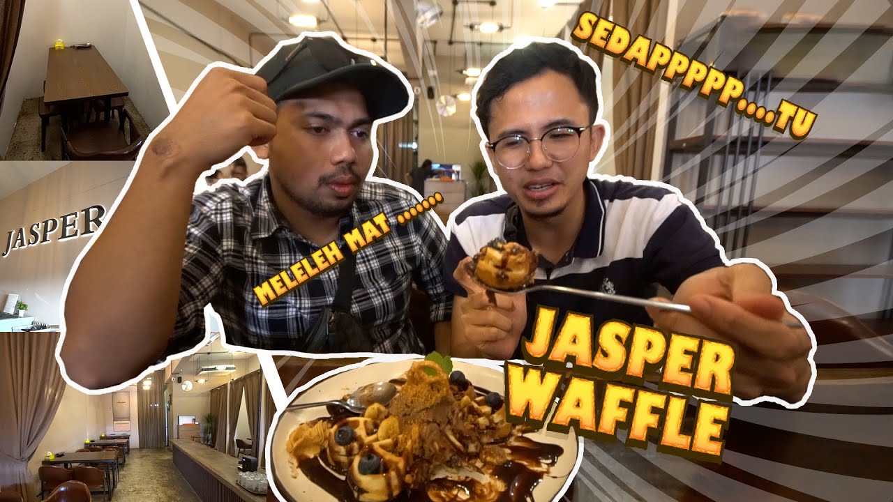 Terjah try Waffle Jasper di JASPER CAFE, waffle coklat meleleh di