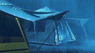 [Try Listening for 3 Minutes] Fall Asleep Fast | Thunderstorm, Heavy Rain on Tent & Intense Thunder