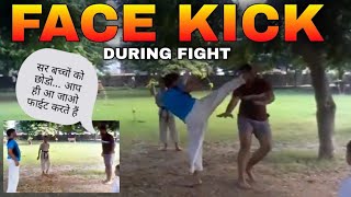 Mawashi Geri Face Kick Karate Fight Real Powerful Kick Martial Art Pushpender Singh Rawat
