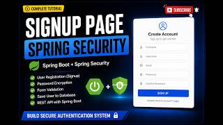 Spring Security Signup Page Tutorial | User Registration API with Spring Boot