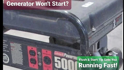 How to start a Generator that won't run. quick flush and start (edited for sound quality).