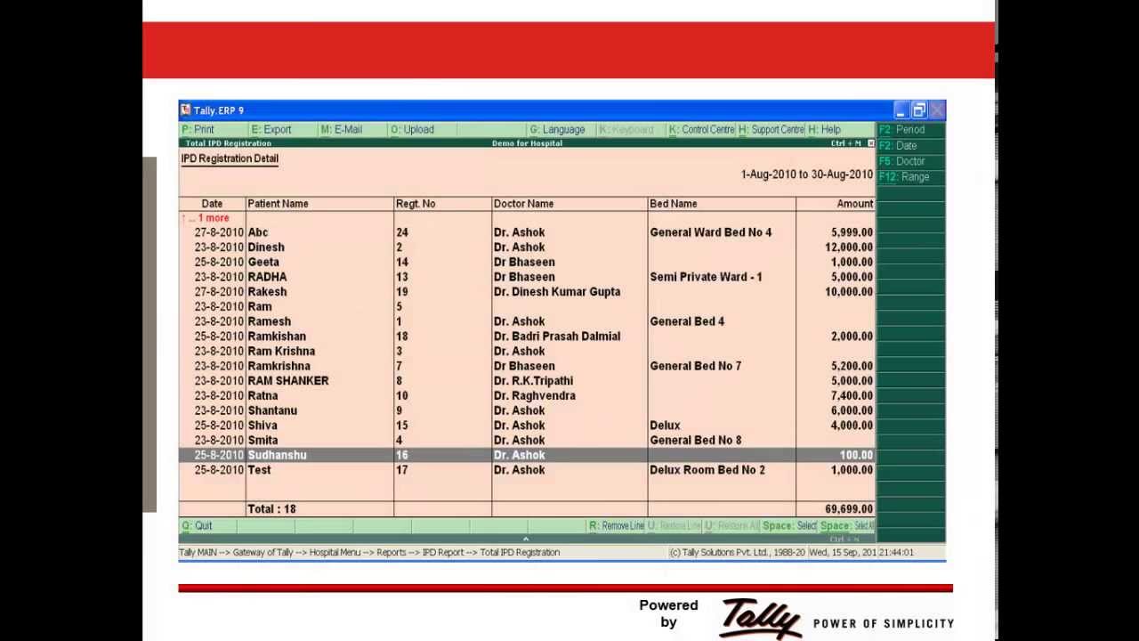 Hospital Management Software in Bangladesh Powered by Tally.ERP 9 YouTube