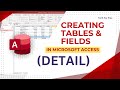 How to Create Tables and Fields in Ms Access Step by Step Tutorial