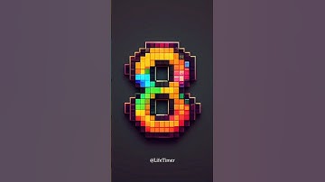 Pixel Countdown: 9 to 0 | Glitchy Retro Numbers #countdown #timer #shorts