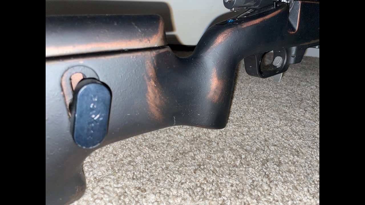 How to do a rifle-stock distressed-paint-job - YouTube
