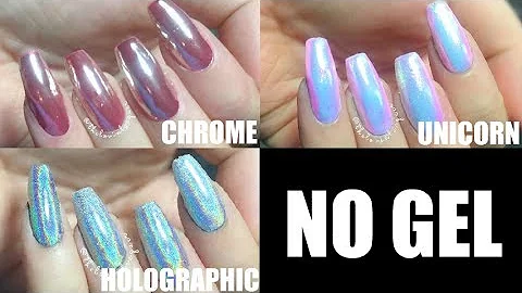 How to Apply Chrome Powders with Regular Nail Polish WITHOUT GEL | thelovinlacquer