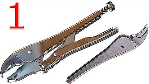 1-Project 33|Locking Pliers|SolidWorks Tutorial: upper handle with jaw& path thread(vise grip wrench