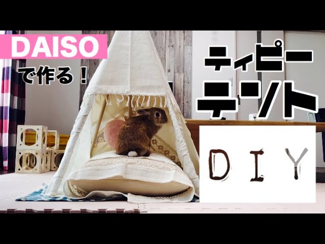 ダイソーの物だけでペット用のティピーテント作ってみた 510 Youtube ダイソーの物だけでペット用のティピーテント作ってみた 510 Youtube