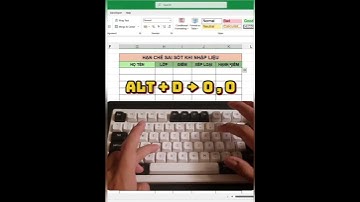 Cách hạn chế sai sót khi nhập liệu trong excel #metub