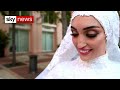 Beirut blast captured during bride's photoshoot
