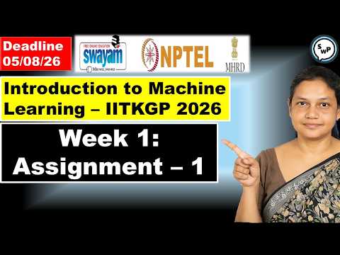 Introduction to Machine Learning - IITKGP week 1 Assignment 1 Answers July 2026 NPTEL