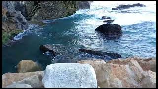Sori Italy Beach and a Cool Old Fort Built into a Cliff Side