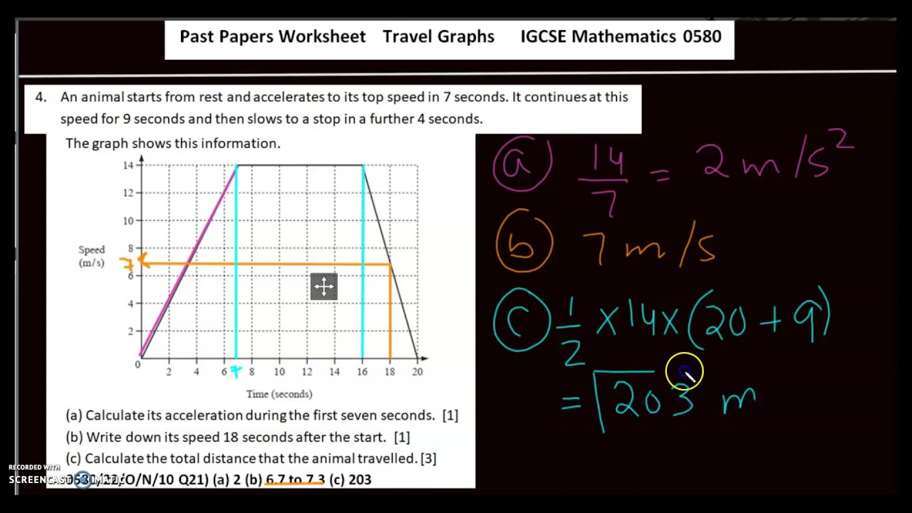 travel graphs igcse