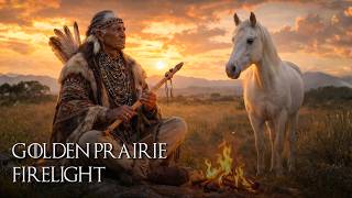 Golden Prairie Firelight 🔥 Native American Flute Music for Meditation, Serenity & Rest Tonight