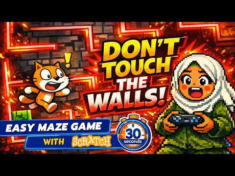 How to Make a Maze Game in Scratch (Beginner Tutorial) in 30 seconds #mazegame #codingforbeginners