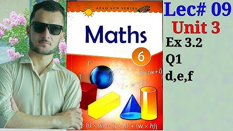 6th-Math-Unit.3- Ex-3.2 Q1(Part d,e,f) ( Afaq Sun Series)
