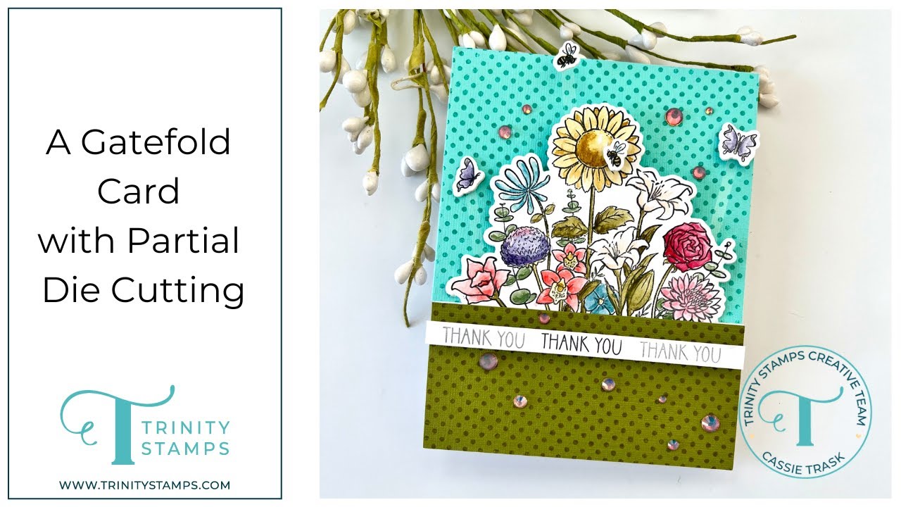 A Gatefold Card using Partial Die Cutting with Cassie Trask - YouTube