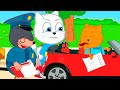 Família de Gatos - A polícia deteve o motorista Desenho Animado em Português Brasil