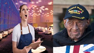 Waitress Refuse To Serve old Black veteran Meal For 1 hours Then This Happened That Made Her Shocked