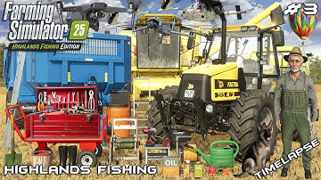 🌾 FINISHING THE WHEAT HARVEST & KICKING OFF THE BALING 🎑 | Kinlaig | Farming Simulator 25 | EP 3