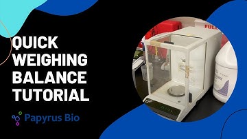 Weighing Balance Tutorial : Learn to Weigh in 2 minutes