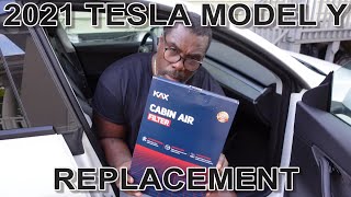 How to Change 2021 Tesla Model Y  Cabin Air Filter to Get Rid of Smells