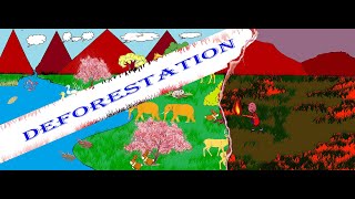 🌳Deforestation animation📽/ Deforestation school project 👨‍💻/ stopmotion animation📽 by ANYMESHAN