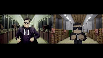 GANGNAM STYLE VS MINECRAFT STYLE