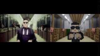 GANGNAM STYLE VS MINECRAFT STYLE