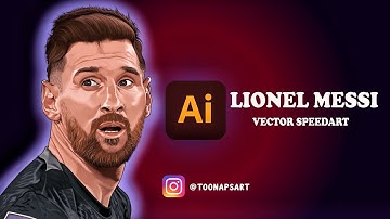 How to draw Vector Art (LIONEL MESSI SPEEDART) | Adobe illustrator