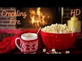 Relaxing christmas fireplace with instrumental music  crackling  cozy christmas ambience