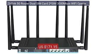 Zbtlink 5G Router Dual SIM Card 2*SIM 3000Mbps WIFI Openwrt Wi... — Best Buy 2026 | Great Quality!