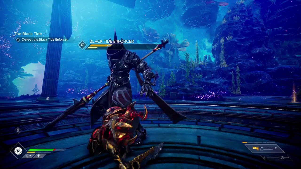 Godfall Defeat the Black Tide Enforcer the Black Tide