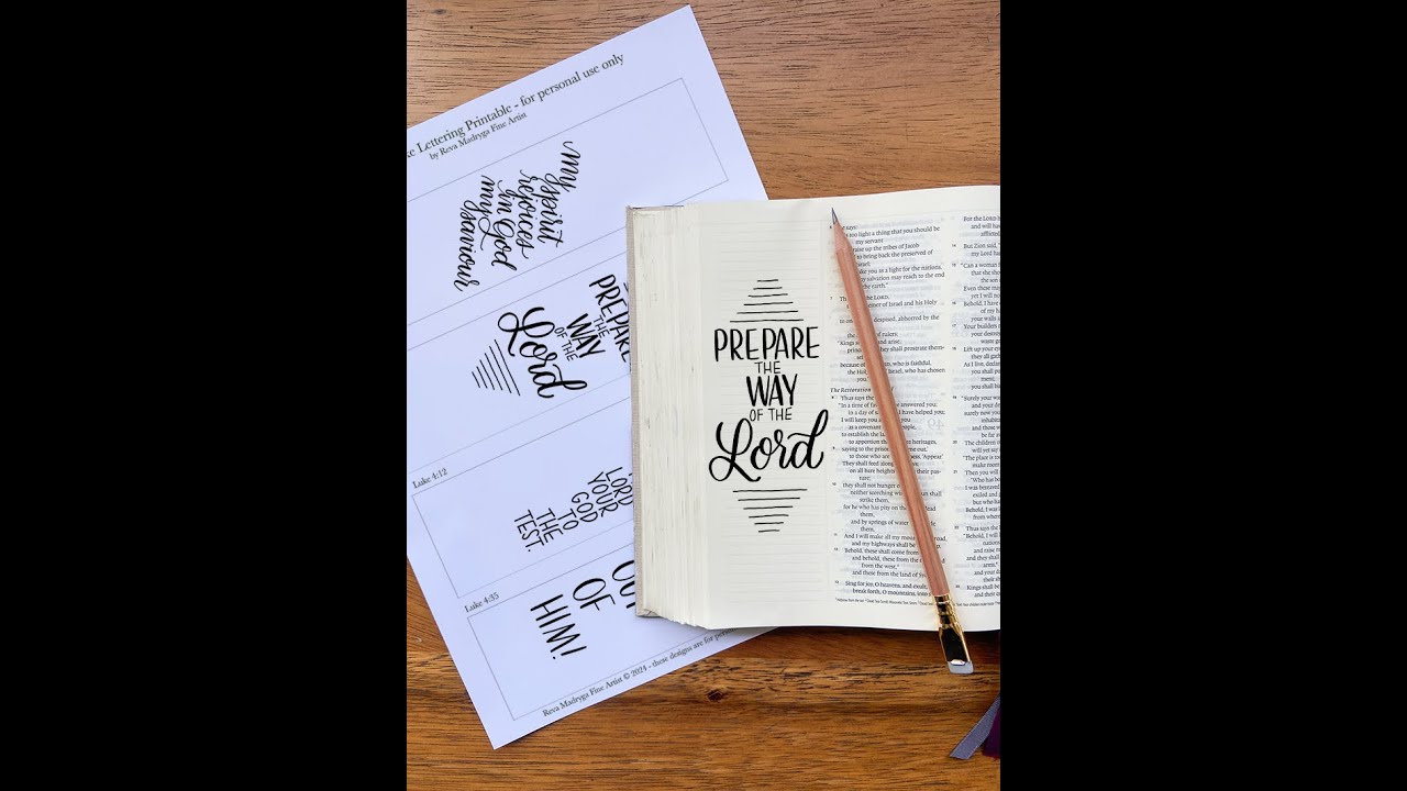 Bible Lettering Template Tutorial - YouTube