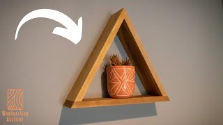 Making a Simple Triangle Shelf (The Easy Way) by Woodworking Academy 539 views 8 months ago 2 minutes, 53 seconds