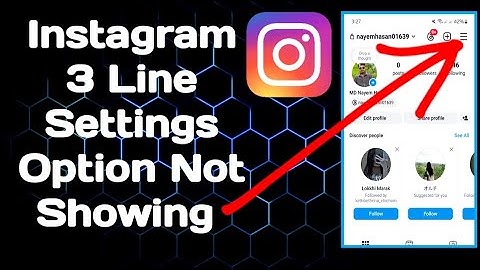How to Fix Instagram 3 Line Settings Option Not Showing Problem |Instagram Settings Icon Not Showing