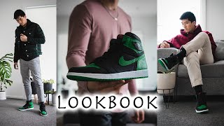 outfits with pine green 1s