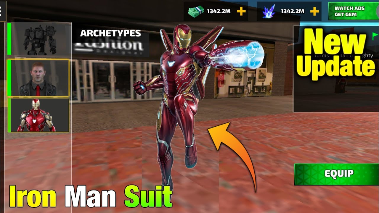 iron man suit in rope hero vice town | rope hero vice town new update | iron man in shop rope hero