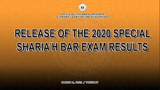 Results of the 2020 Special Sharia'h Bar Examinations