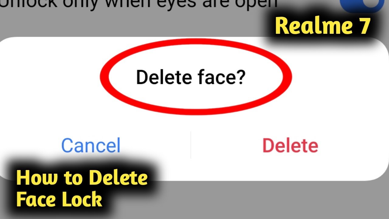 How to Delete Face Lock in Realme 7 YouTube