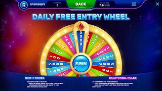 RiverSweeps Daily Wheel: be active every 24 hours and get FREE entries to play