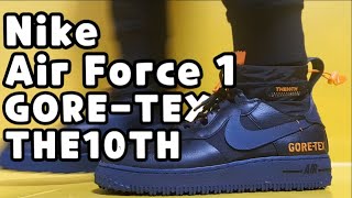 Nike Air Force 1 High GORE-TEX unboxing/Nike Air Force 1 High GORE-TEX  black on feet review - YouTube