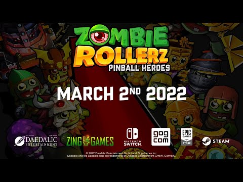 Zombie Rollerz: Pinball Heroes - Releasing March 2nd on PC and Nintendo Switch!