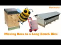 Moving bees to a long bench hive