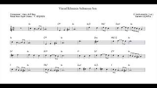 Vücut İkliminin Sultanısın Sen - Nota Akor Eşlik - C Instruments (La)
