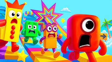 Numberblocks Play MEGA OBBY in Roblox! 🌈☁️