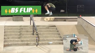 PROGRESSION OF: BACKSIDE FLIP DOWN STAIRS